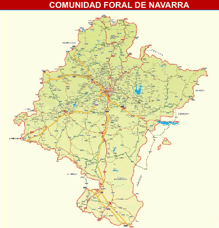 Mapa Navarra Carreteras